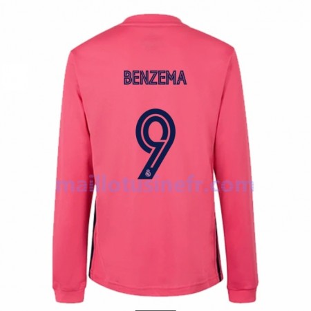 Maillot de Foot Real Madrid Karim Benzema 9 Extérieur 2020-21 Manches Longues Maillot de Foot Real Madrid Karim Benzema 9 Extérieur 2020-21 Manches Longues